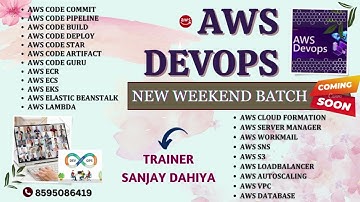 AWS DevOps Real Industry Based live Class Training| New Weekend Batch Starting Soon |Sanjay Dahiya