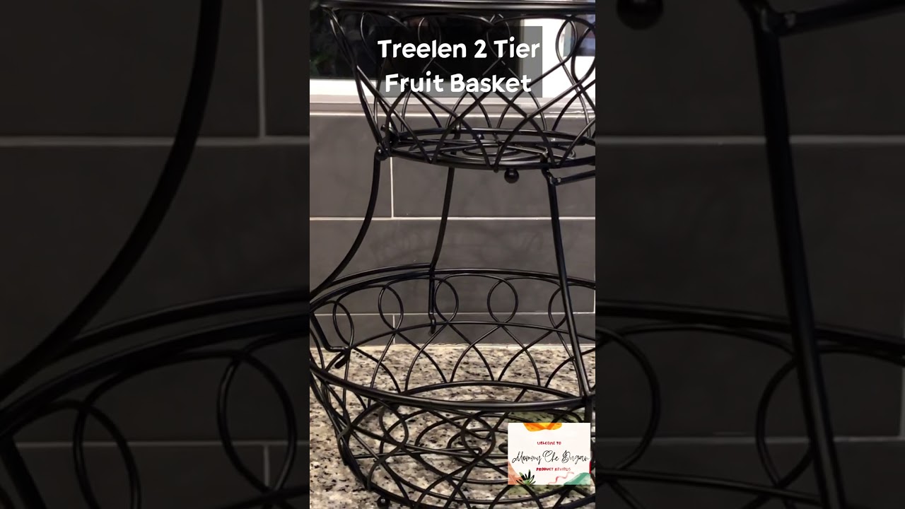 🍉It won't bruise the fruits | TreeLen 2 Tier Fruit Basket for Kitchen Counter