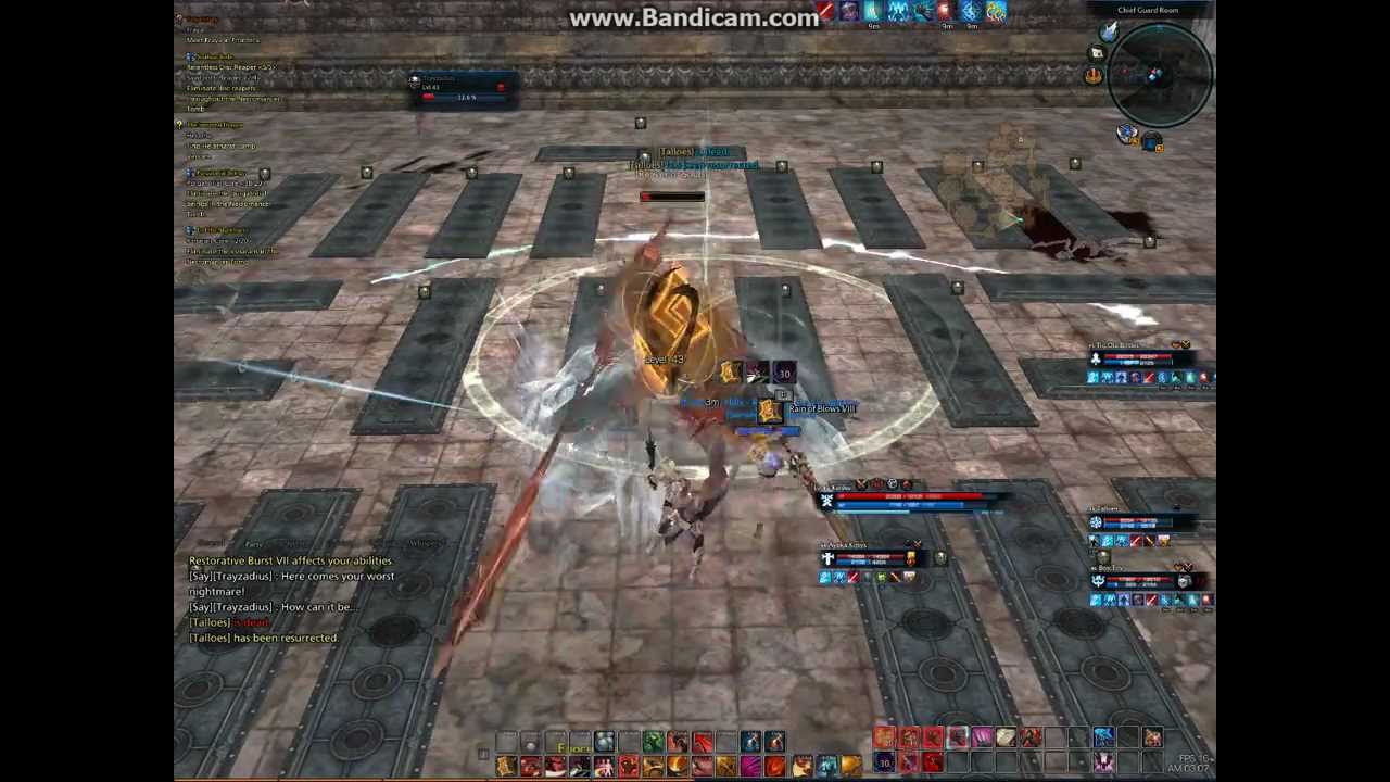 Tera Online Warrior Game Play : Necromancer's Tomb : Trayzadius