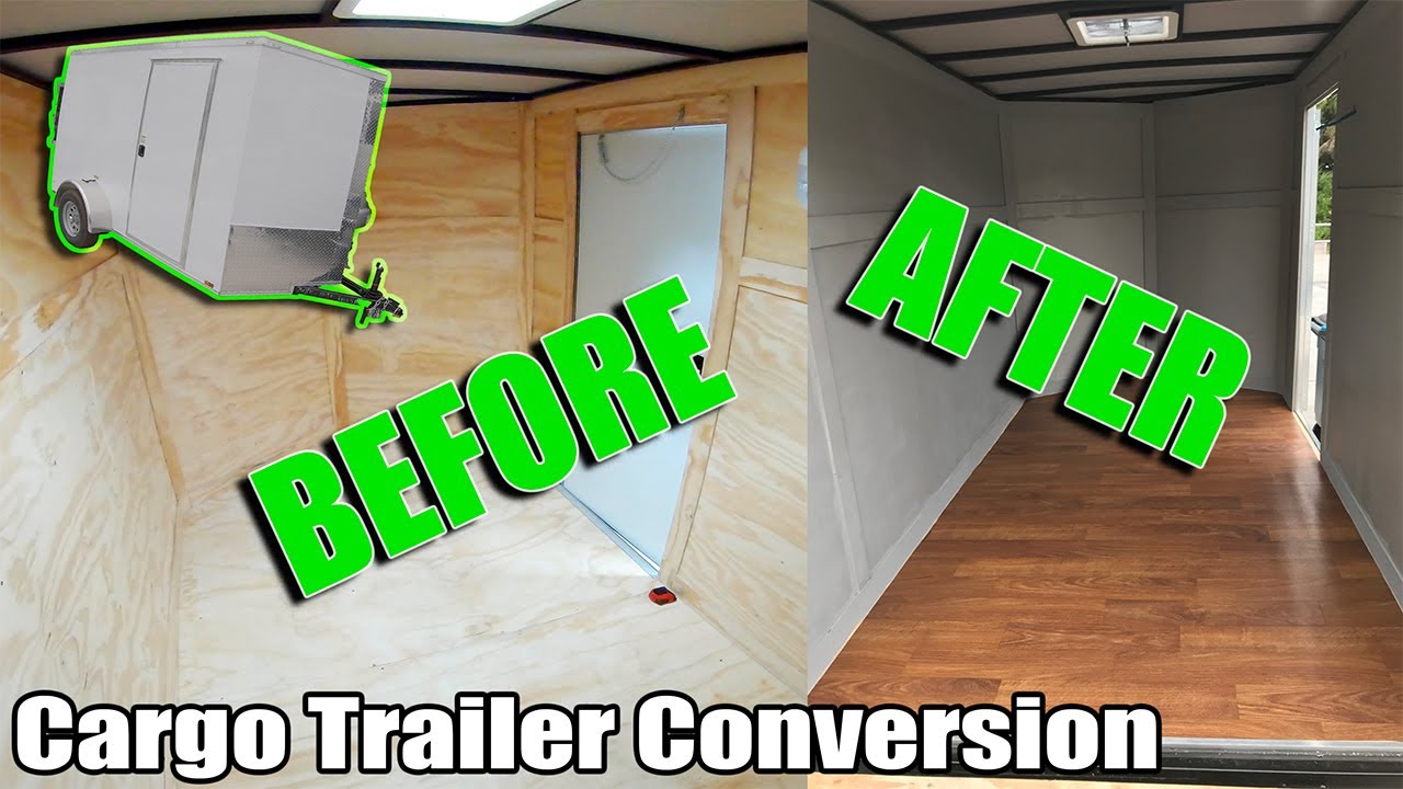 Cargo Trailer Conversion to Dirt Bike Toy Hauler E01 YouTube