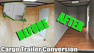 Cargo Trailer Conversion to Dirt Bike Toy Hauler - E01