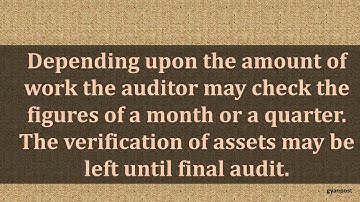 DISADVANTAGES OF INTERIM AUDIT