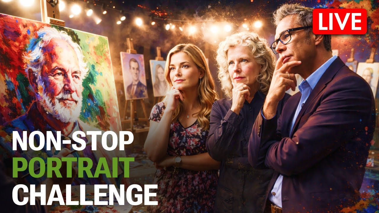 🎨 Non-Stop Portrait Artist of the Year 🔴 LIVE!