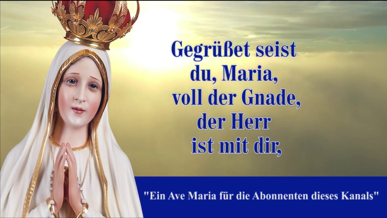 Beten lernen. Gegrüßet seist Du Maria und Segen von Pater Pio - YouTube