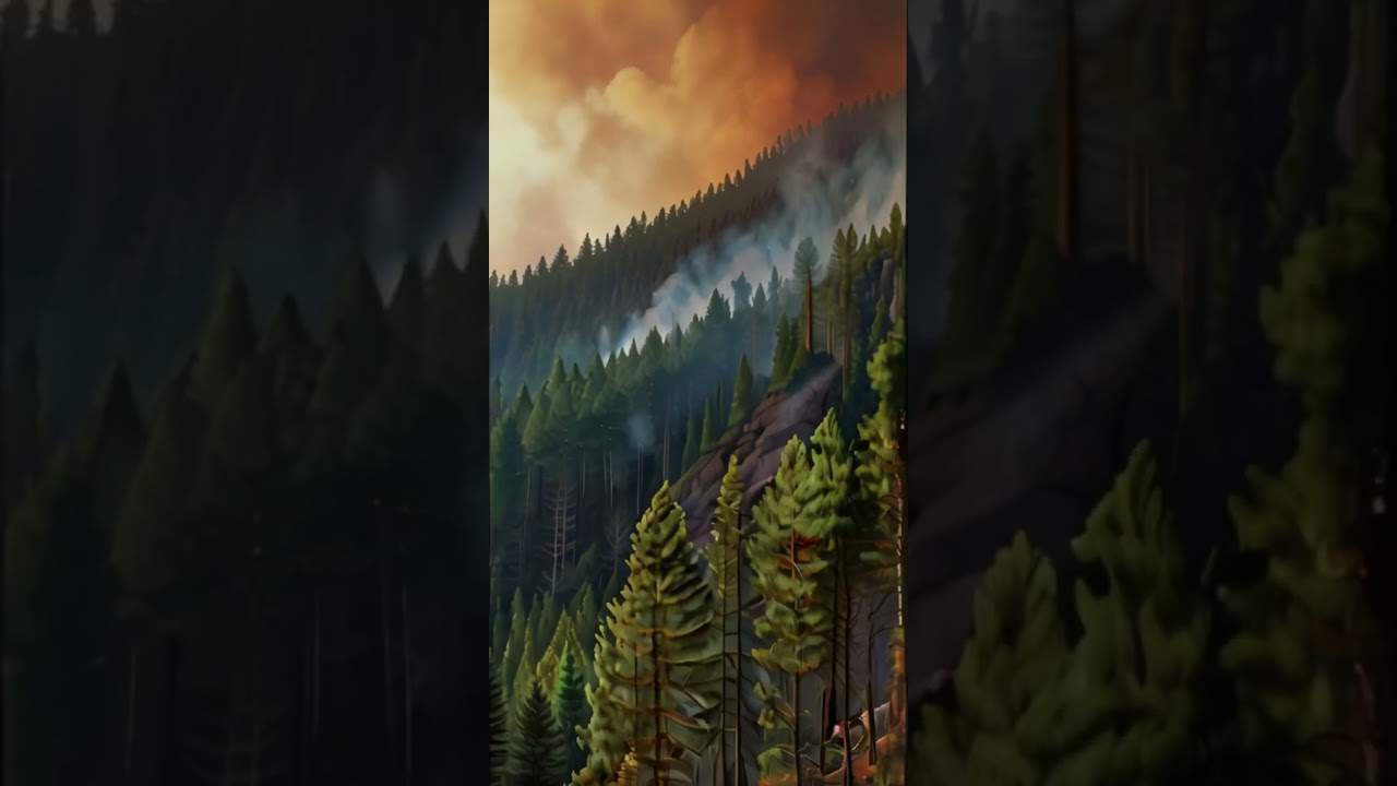 Forest fires, Flames in the forest  