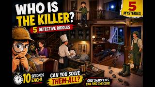 Can You Solve These 5 Detective Riddles 🕵️‍♂️ | Visual Mystery Challenge