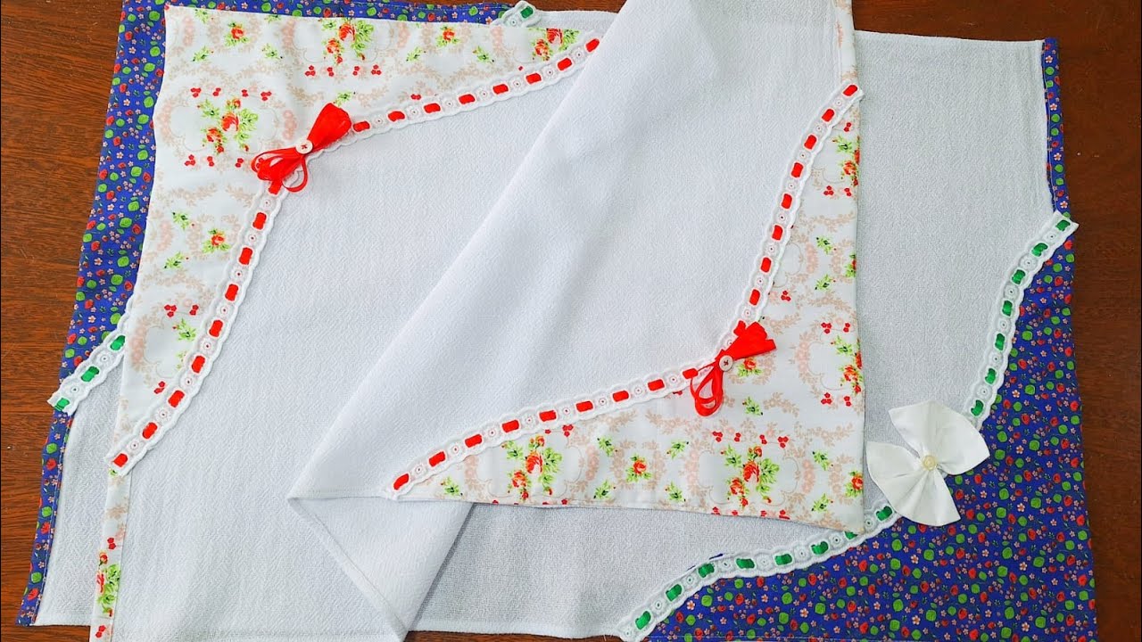 PANO DE PRATO - BARRADO CANTOS DECORADOS - ESTE SIM FICOU MUITO LINDO!