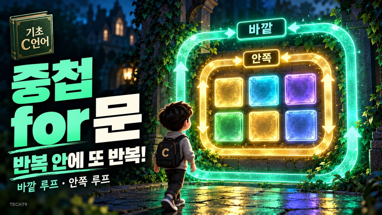 중첩 for 문의 이해 — 중첩 반복문, 바깥쪽 루프와 안쪽 루프, 구구단 전체 출력