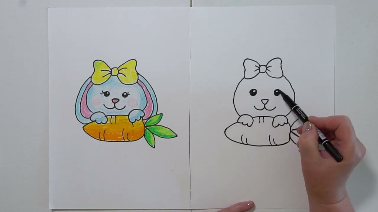 HOW TO DRAW A SWEET CUTIE / EASY DRAWING STEP BY STEP. - YouTube