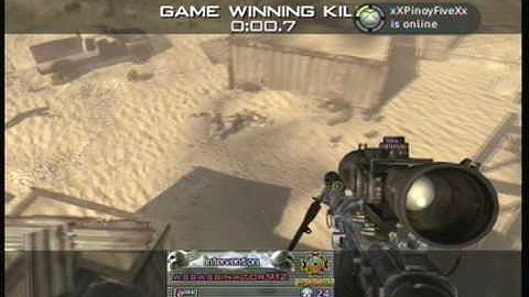 MW2 Awesome 360 Quickscope Game Winning Kill