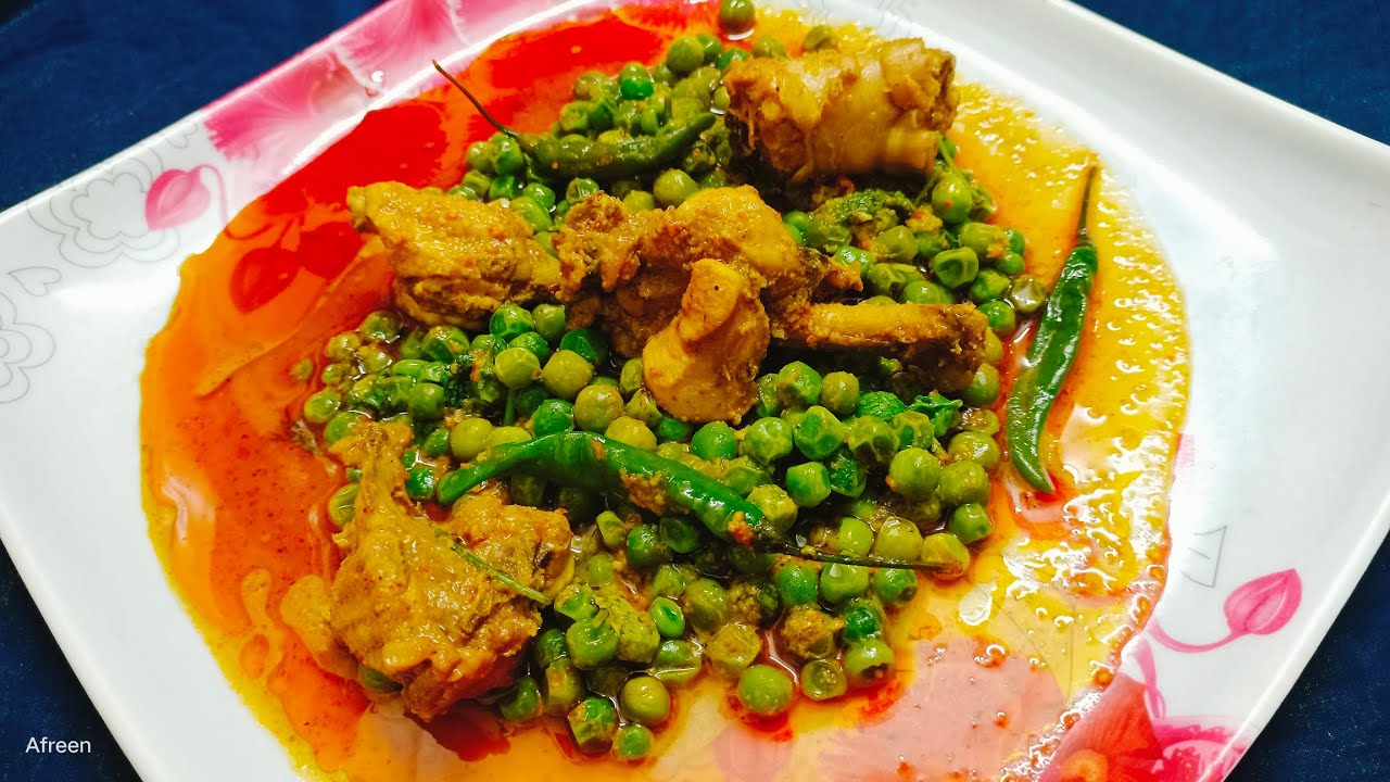 Matar chicken recipe | Chicken green peas recipe | Matar chicken curry | Chicken matar masala recipe