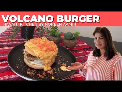 Volcano Burger (Boom Burger) I Lava Burger I Fast Food of Karachi I Recipe in Hindi and Urdu I