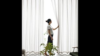 【2022 初夏の感謝セール】驚きの特価 定番 無地色 夜昼透けにくい おしゃれ シンプル 遮像 レースカーテン 2倍ヒダ