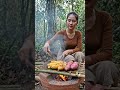 Roasted Sweet Potatoes & Corn by the Forest Stream - Bep Lang #forestcooking #cooking #food #asmr