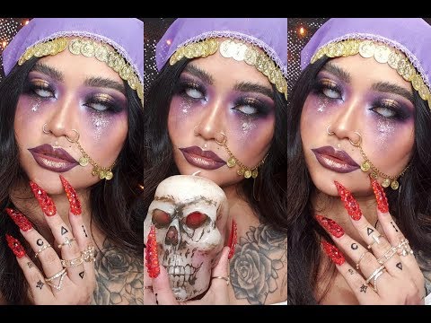 Cursed Fortune teller Halloween makeup tutorial. - I'M BACK!