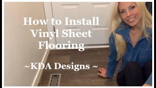 How to Install Vinyl sheet flooring - Easy!