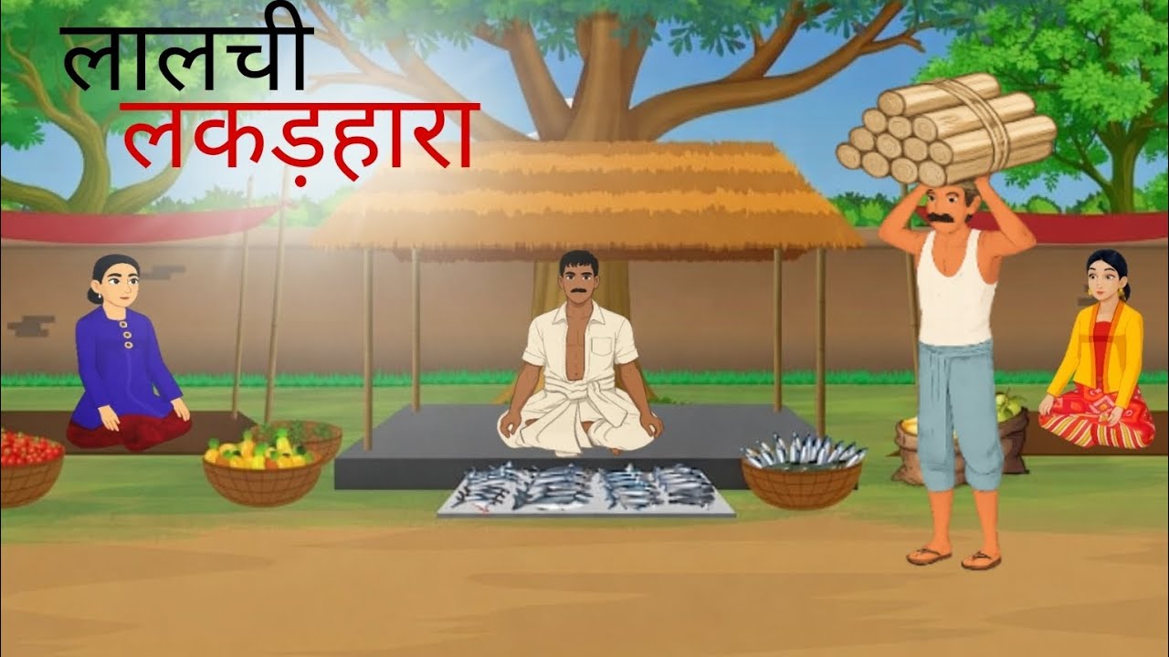 😓लालची लकड़हारा — एक गलती जिसने सब कुछ काट दिया | Bedtime story | koo koo toons