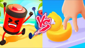 Battery Run VS Crushy Fingers- All Levels SpeedRun Gameplay Android iOS Ep1