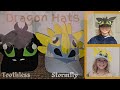Making dragon hats. How to Train Your Dragon Toothless and Stormfly.