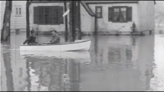 Clair Leatherdale home movie of 1950 Winnipeg flood (April 1950)