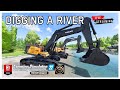 DIGGING A RIVER WITH HEAVY EQUIPMENT #digging #logging #trees #skilledoperator #skills #livestream