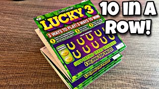 10X ~ Lucky 3’s 3️⃣ Texas Lottery