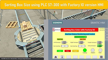 Sorting Box Size using PLC S7-300 with Factory IO Version HMI | PLC | HMI | Siemens | Automation