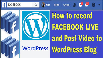 How to Record FACEBOOK LIVE Video and Post To Your Blog