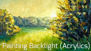 How to Paint Backlight in Landscapes with Acrylics