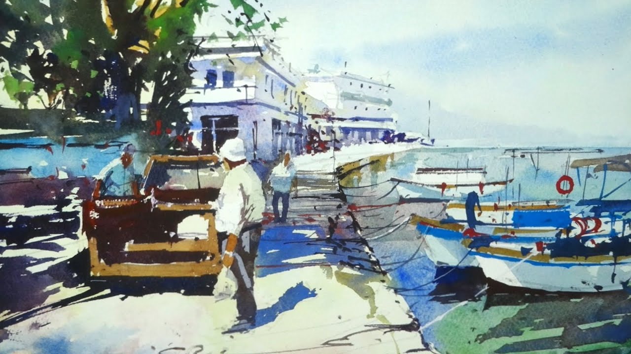 Watercolor Tutorial - Unite the Painting with Shadows