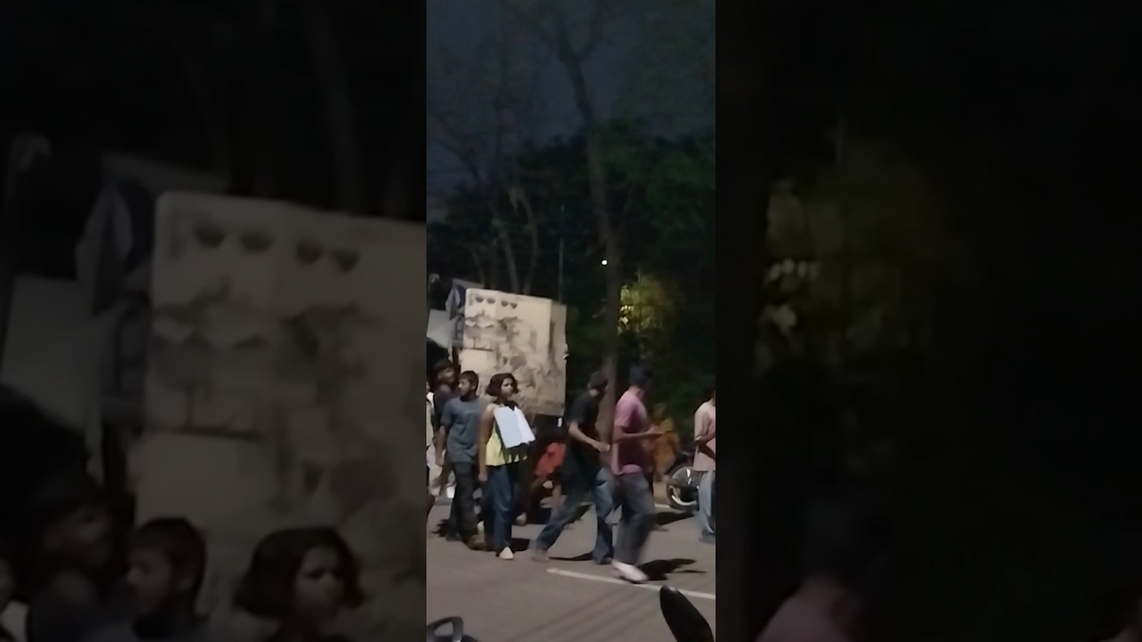 HCU Students Rally against police raj in the campus following kancha Gachibowli forest destruction