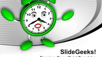 time for wake up morning alarm powerpoint templates ppt backgrounds for slides 0313 presentation inf