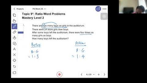 P6 Math : Ratio Word Problem