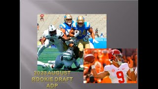 ROOKIE DRAFTS l August  (ADP) Results l 2023