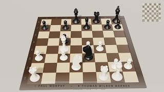 Paul Morphy vs Thomas Wilson Barnes — London 1858 | CH355