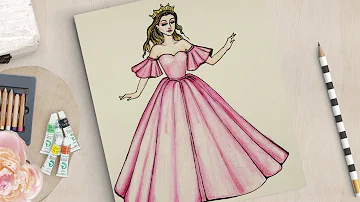 رسم اميرة الورد