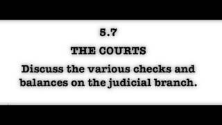 5.7 Discuss the various checks and balances on the judicial branch.