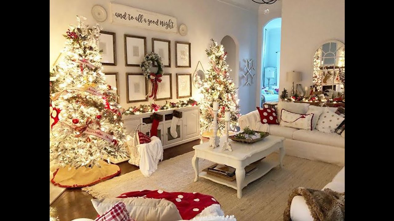 CHRISTMAS HOME TOUR | POTTERY BARN | BALSAM HILL | DIY | FLOCKED WREATHS | DECORATE WITH ME ...