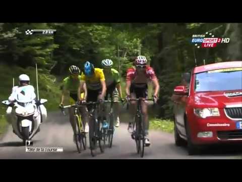 Chris Froome vs Alberto Contador at the Dauphine stage 2 ,2014