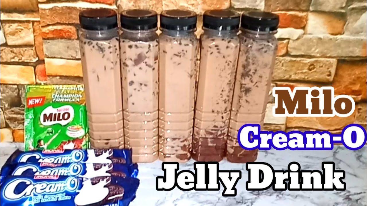 MILO CREAMO JELLY IN A BOTTLE l Milo Cookies and Cream Jelly Drink