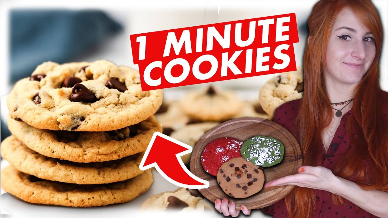 1 Minute Mikrowellen Cookie 3 Schnelle Einfache Rezepte Youtube 