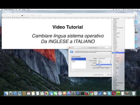Video: Come Cambiare Lingua Su MAC