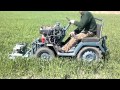 Самодельная роторная косилка в работе / homemade traktor