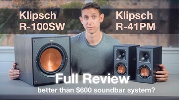 Klipsch Powered R-41PM Bookshelf Speakers & R-100SW Subwoofer Review. Better than $600 Soundbar Kit?