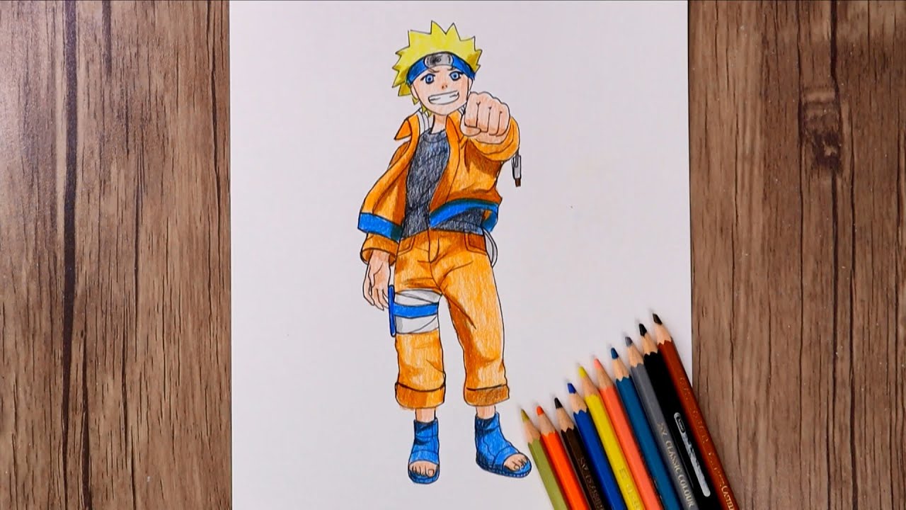Easy Anime sketch  how to Draw Naruto uzumaki [ full body] step