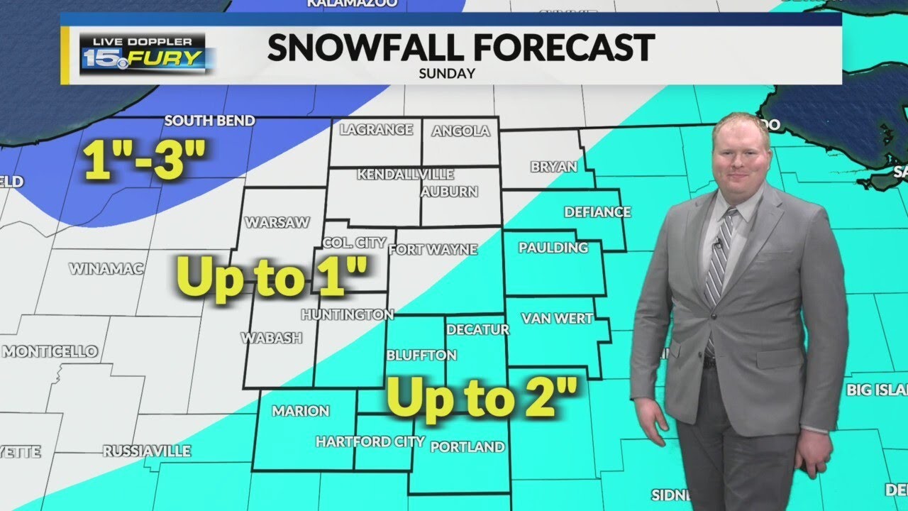 Wintry mix changes to light snow into our Sunday - YouTube