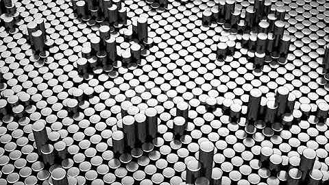 Abstract gray metallic chrome background with cylinders | Motion Graphics - Envato elements