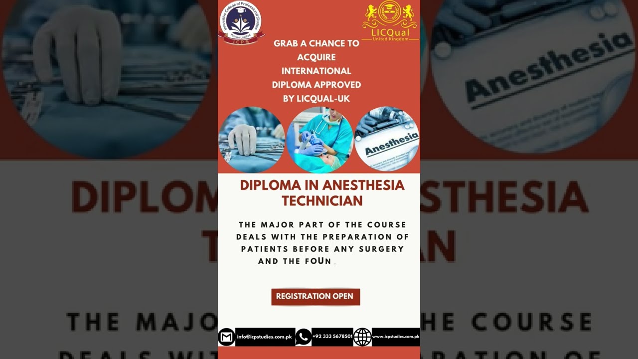 Diploma in Anesthesia Technician | Anesthesia Technician