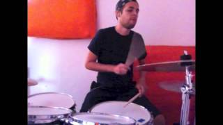 Video thumbnail of "Intro de la pantera rosa en batería - pink panther drums"