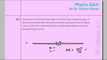 Moment of Inertia of rod bent into hexagonal shape